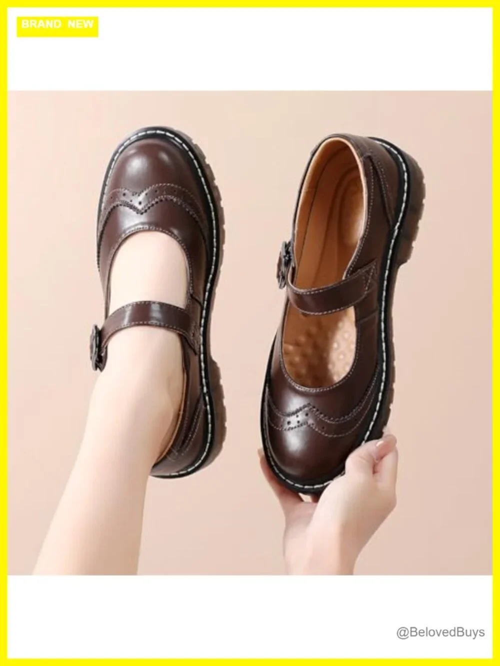 Women's Leather Mary Jane Flats Oxford Shoes Comfort Non-Slip Casual Dressy Work